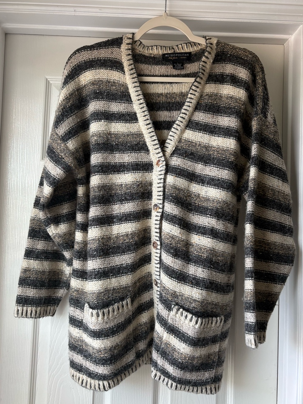 Metropolitan New York 10001 Striped Cardigan
